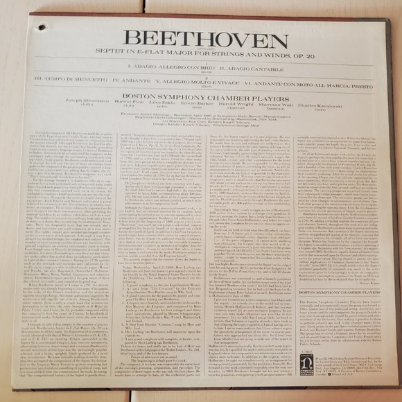 Beethoven Septet Symphony vynil record - Picture 2 of 2